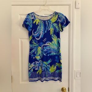 Size Med. Lilly Pulitzer Engineered Marah Dress in Twilight Blue Nest To Nothing